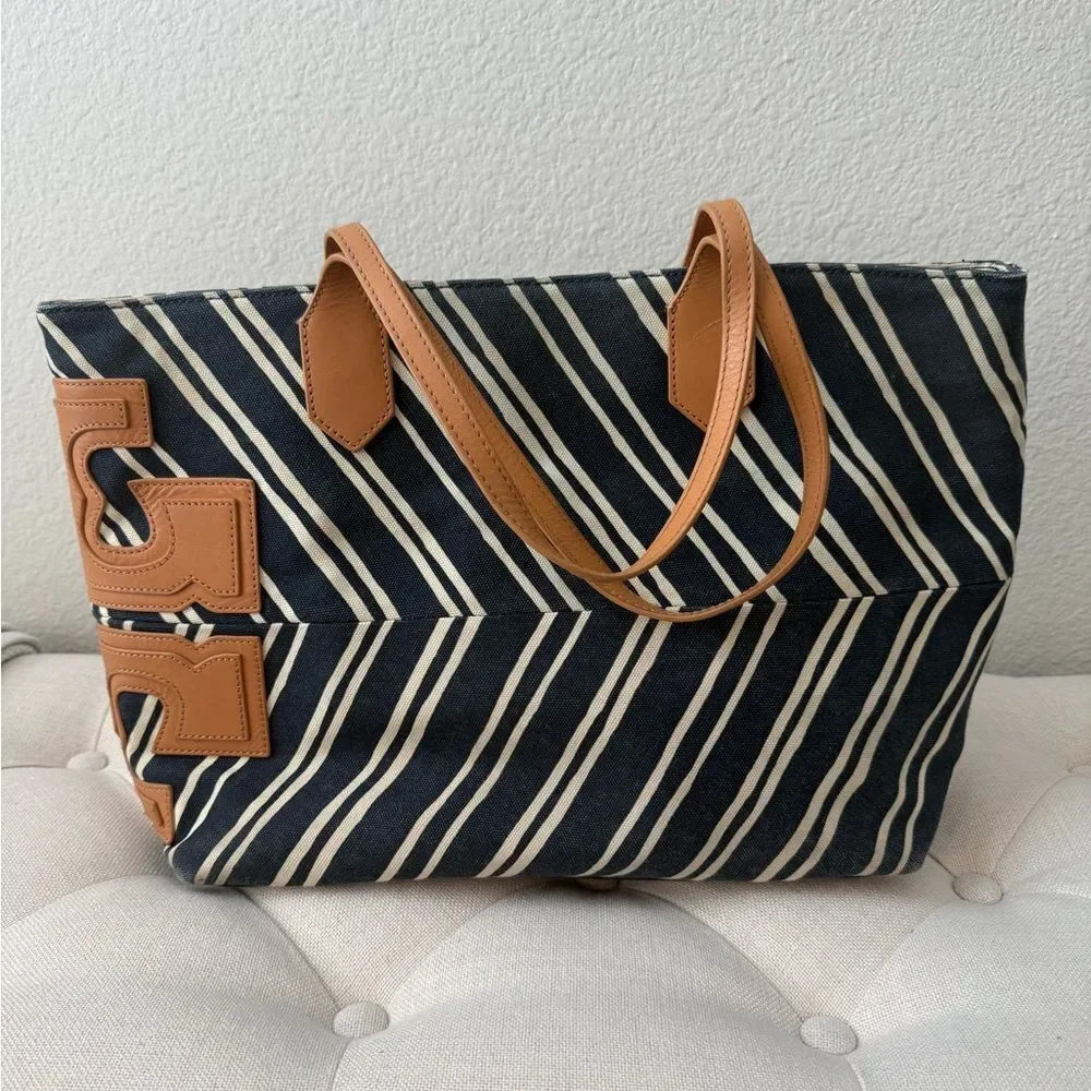 Tory Burch Ella Jacquard Stripe Tote